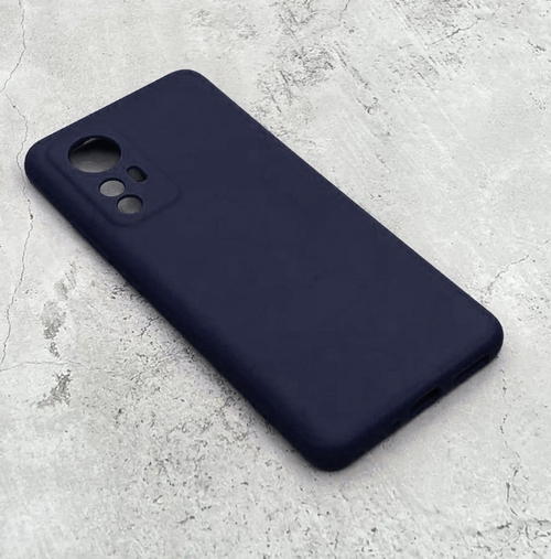 Накладка Xiaomi 12/12X темно-синий Silicone Case без лого