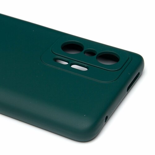 Накладка Xiaomi Mi11T/Mi11T Pro темно-зеленый Silicone Case Full без лого - 4