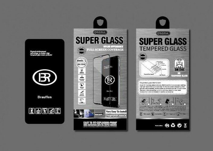 Защитное стекло Apple iPhone 6 черный 5D Brauffen