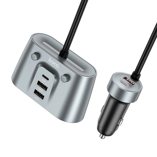 Разветвитель прикуривателя 2 гнезда 3USB+2USB Type-C HOCO Z51 - 2