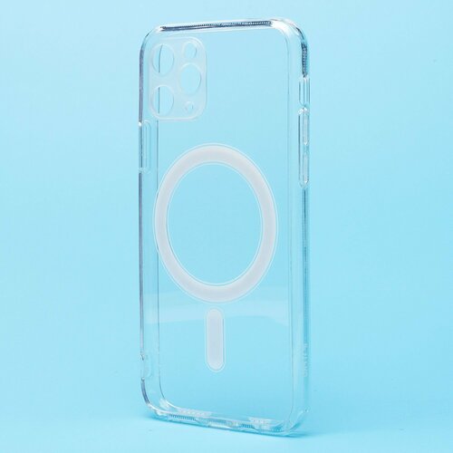 Накладка Apple iPhone 11 Pro прозрачный с защитой камеры силикон SafeMag - 2