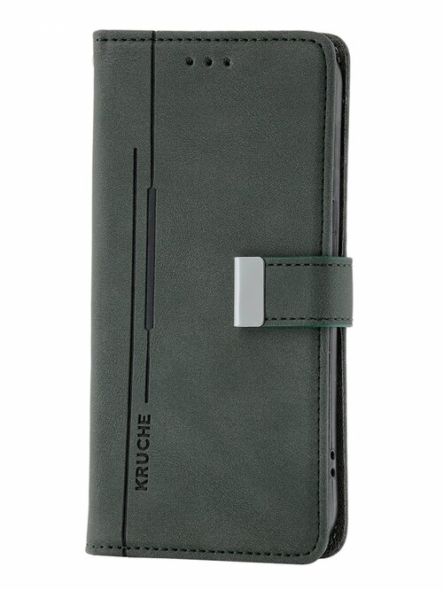 Чехол-книжка Samsung S21 Plus/S30 Plus хаки горизонтальный с магнитом Kruche Flip Classic