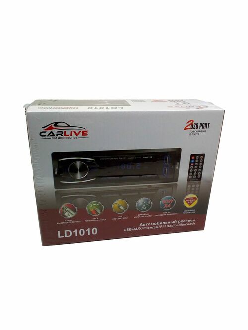 Автомагнитола CarLive LD1010 1 din 2*USB, microSD, AUX Bluetooth, пду