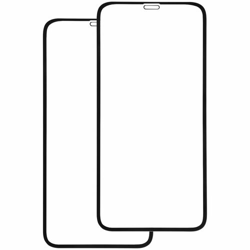 Защитное стекло Apple iPhone 11 Pro/X/Xs черный 3D с силиконовыми краями тех.пак