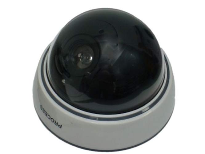 Муляж камеры видеонаблюдения ОРБИТА OT-VNP11 белый 3*AA с индикатором (AB-1500B)