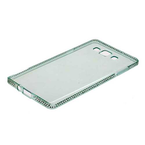 Накладка Samsung J1 2015 бирюзовый прозрачный силикон Стразы ShenGo