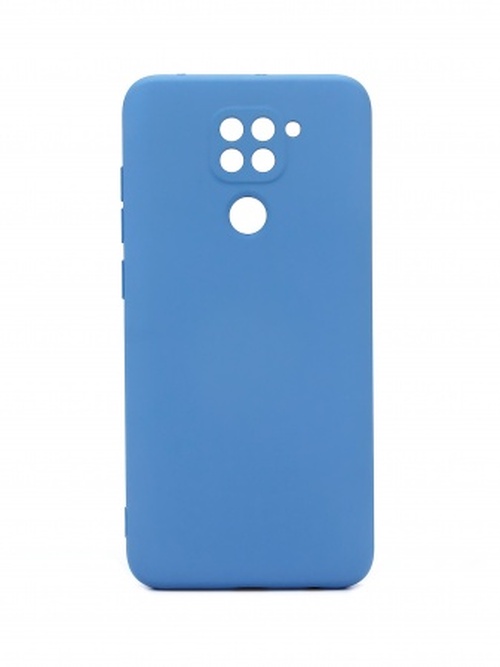 Накладка Xiaomi Redmi Note 9 голубой силикон Monarch Под оригинал без логотипа - 2