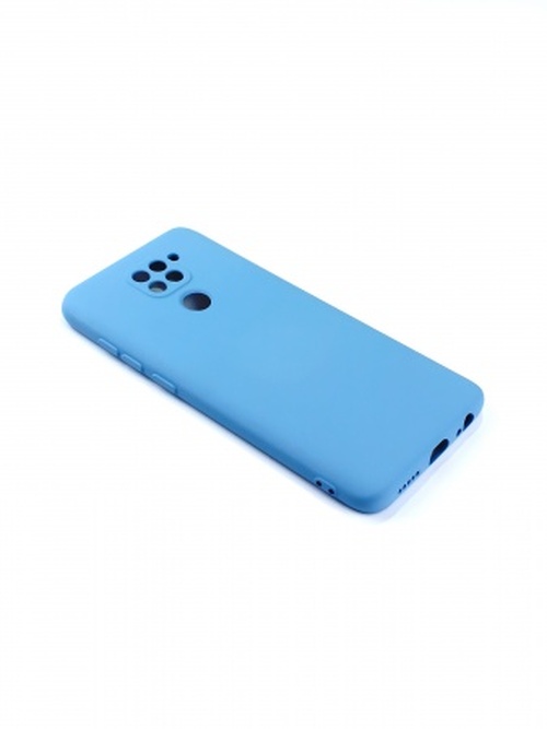 Накладка Xiaomi Redmi Note 9 голубой силикон Monarch Под оригинал без логотипа - 3