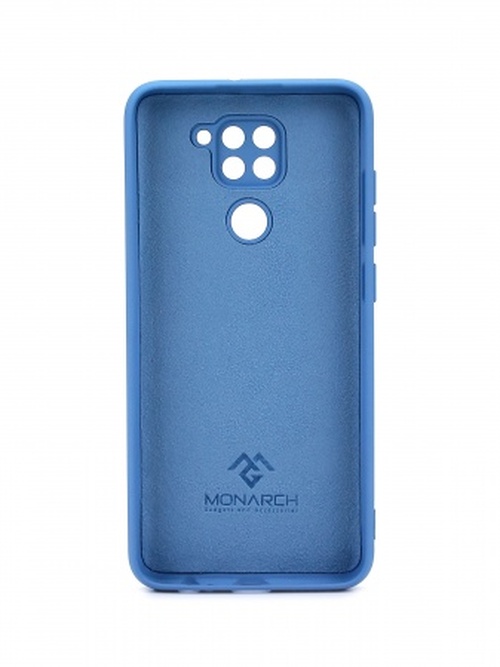Накладка Xiaomi Redmi Note 9 голубой силикон Monarch Под оригинал без логотипа - 4