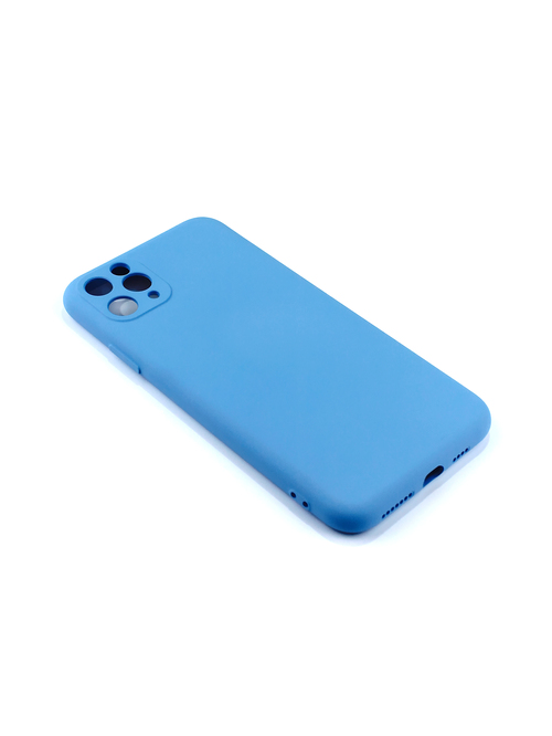 Накладка Apple iPhone 11 Pro Max голубой силикон Monarch Под оригинал без логотипа - 3