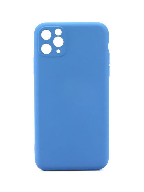 Накладка Apple iPhone 11 Pro Max голубой силикон Monarch Под оригинал без логотипа