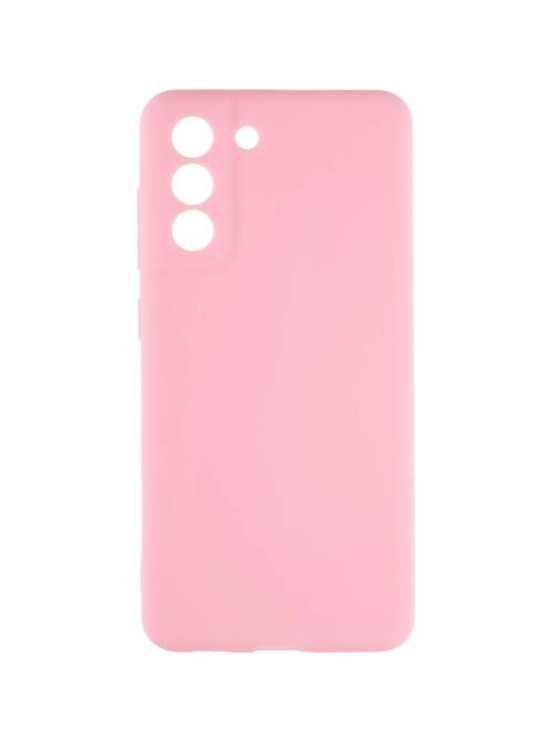 Накладка Samsung S21 FE розовый матовый с защитой камеры силикон ZB Soft Matte