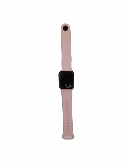 Наручные часы электронные LED Watch прямоугольные розовый силиконовый ремешок