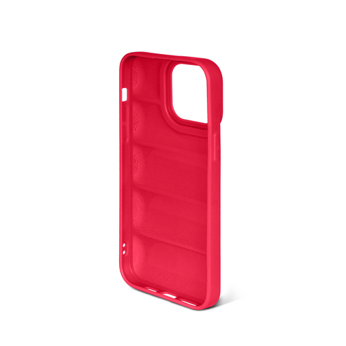 Накладка Apple iPhone 14 Pro Max красный объемный с защитой камеры силикон DF Однотонный - 2