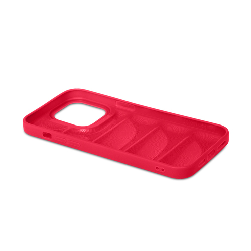 Накладка Apple iPhone 14 Pro Max красный объемный с защитой камеры силикон DF Однотонный - 3