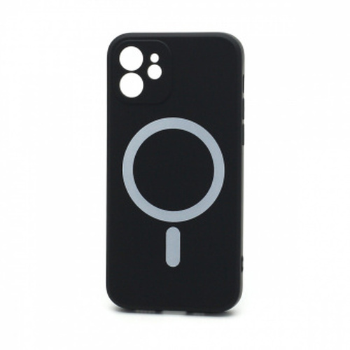 Накладка Apple iPhone 14 Pro черный Soft Touch с бортиком вокруг камеры силикон SafeMag