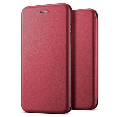 Чехол-книжка Tecno Spark 7 бордовый горизонтальный Fashion Case - 2