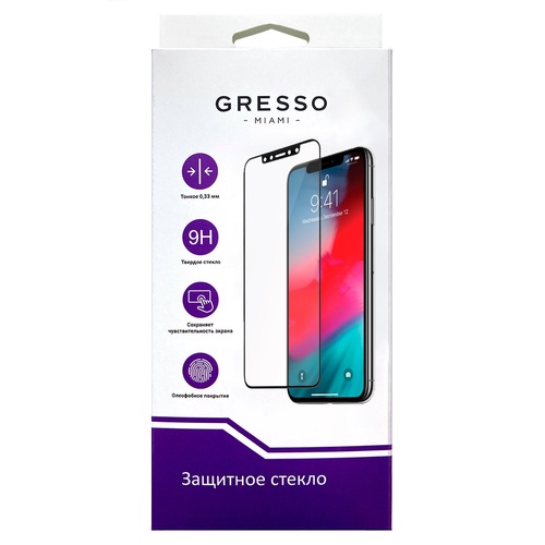 Защитное стекло Realme C11 2021 черный FullGlue Gresso