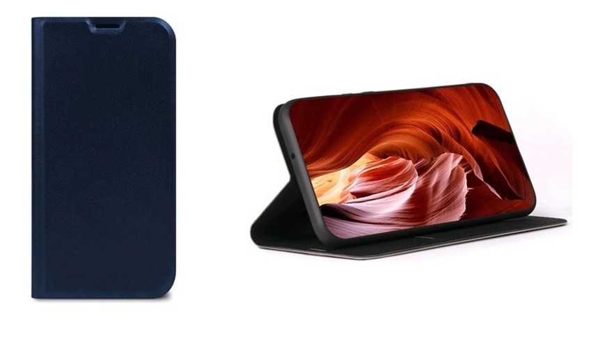 Чехол-книжка Xiaomi Poco C55/Redmi 12C темно-синий горизонтальный с магнитом Gresso Атлант Pro