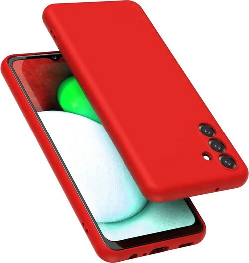 Накладка Samsung A34 красный Silicone Case Full без лого