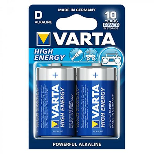 Батарейка VARTA LR20 High Energy BL2 щелочная