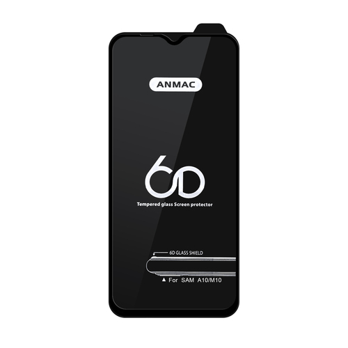 Защитное стекло Samsung A10 2019/M1/M10/M20 черный 3D Anmac тех.пак