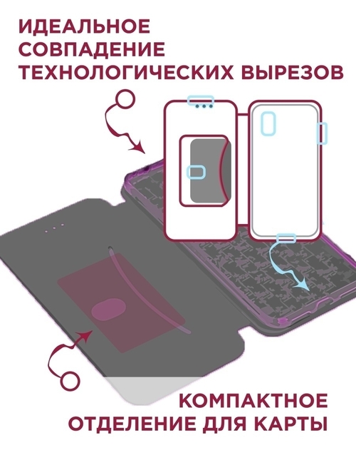 Чехол-книжка Tecno Spark 10/10C красный горизонтальный ZB - 5