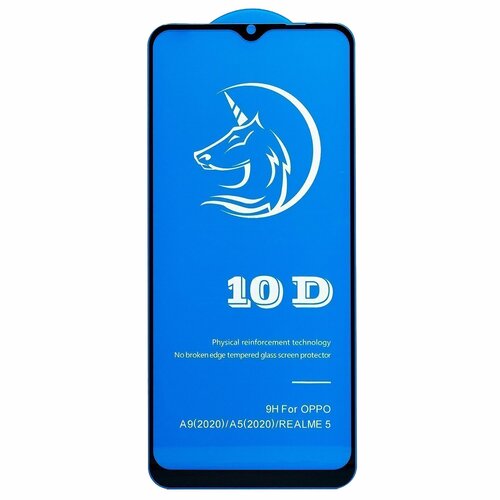 Защитное стекло Oppo A5/A9/A11/Realme C3/5/6i черный 3D Activ