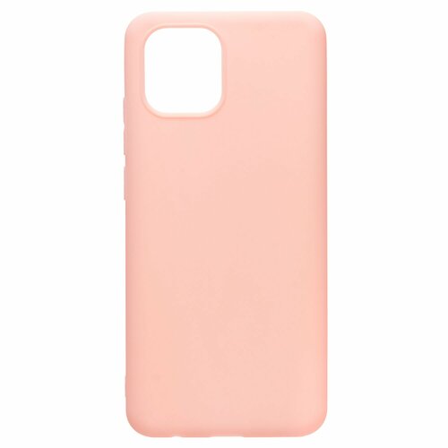 Накладка Xiaomi Redmi A1/A2 светло-розовый матовый с бортиком вокруг камеры силикон Однотонный