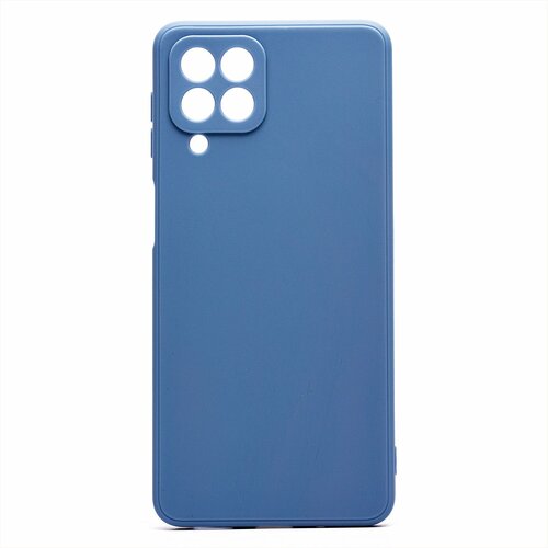 Накладка Samsung M53 серый Silicone Case Full без лого