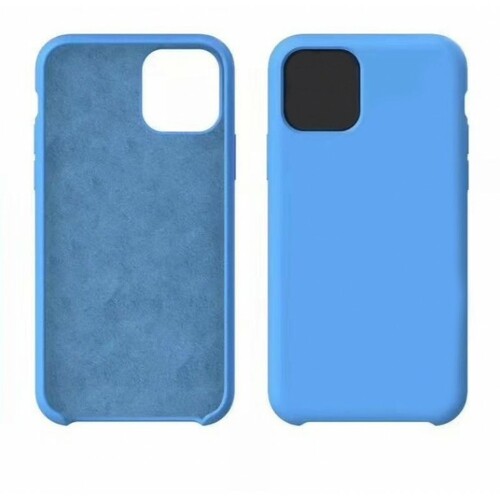 Накладка Apple iPhone 11 Pro голубой Silicone Case без лого