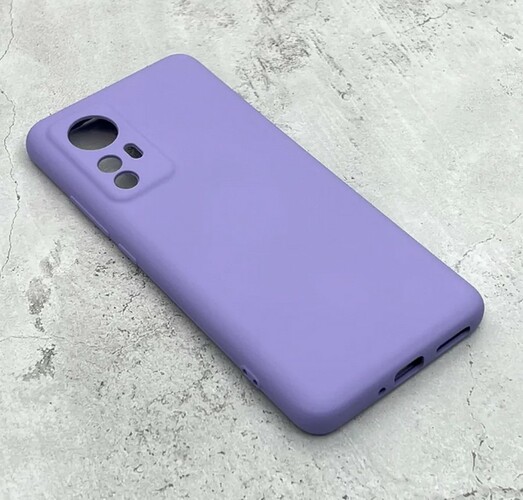 Накладка Xiaomi 12/12X сиреневый Silicone Case без лого