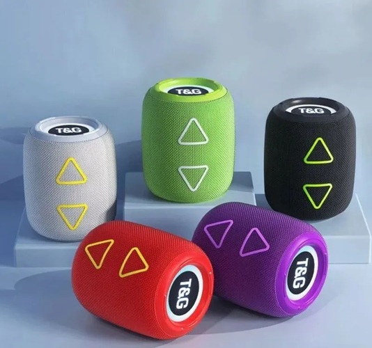 Колонка Бумбокс TG655 TF/AUX/Radio/USB/bluetooth черный LED подсветка