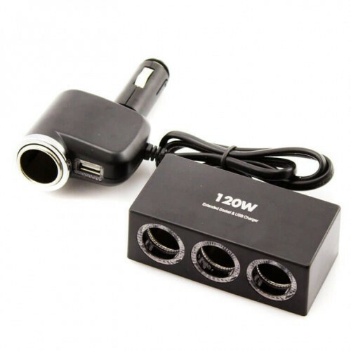 Разветвитель прикуривателя 4 гнезда 1USB OLESSON 1527