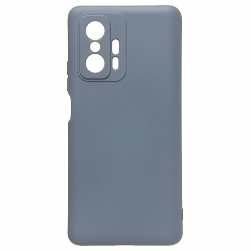 Накладка Xiaomi Mi11T/Mi11T Pro серый Silicone Case Full без лого