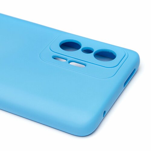 Накладка Xiaomi Mi11T/Mi11T Pro голубой Silicone Case Full без лого - 4