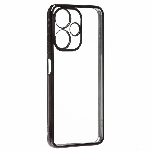 Накладка Infinix Hot 30i прозрачный бампер черный силикон Activ С окантовкой - 3