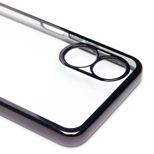 Накладка Oppo A17K прозрачный бампер черный силикон Activ С окантовкой - 3