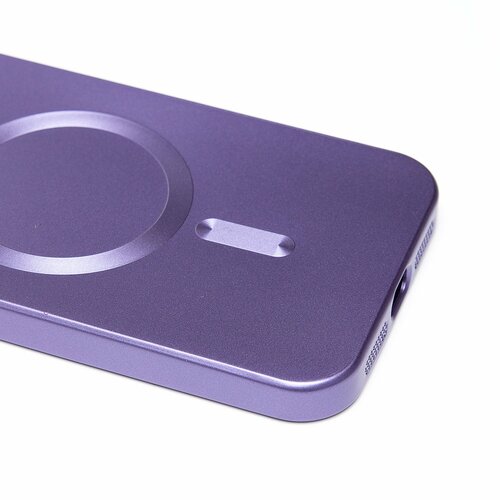 Накладка Apple iPhone 11 пурпурный матовый со стеклами на камере силикон SafeMag - 6