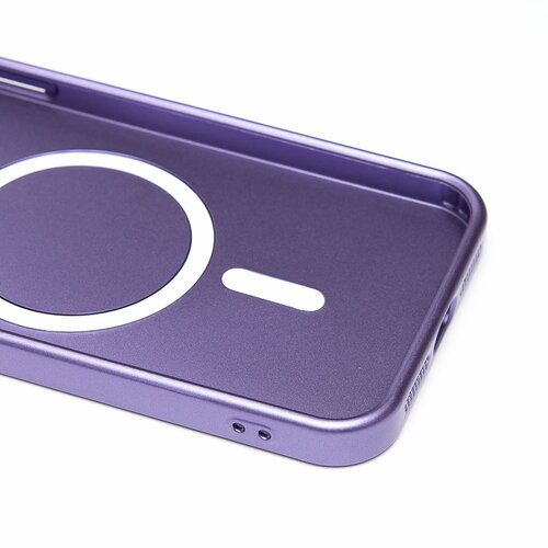 Накладка Apple iPhone 11 пурпурный матовый со стеклами на камере силикон SafeMag - 7