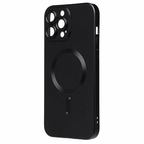 Накладка Apple iPhone 13 Pro Max черный матовый со стеклами на камере силикон SafeMag - 2