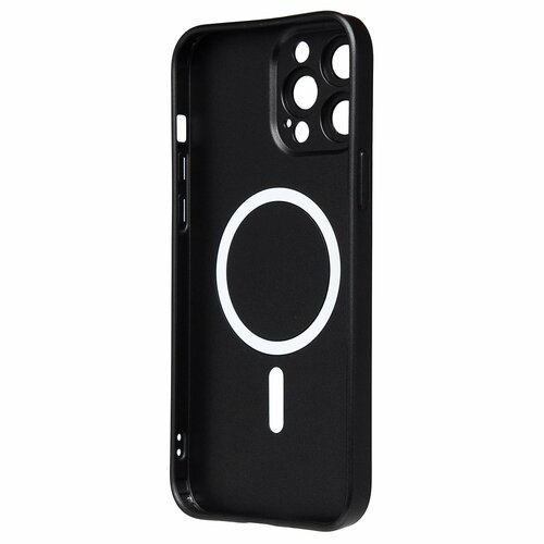 Накладка Apple iPhone 13 Pro Max черный матовый со стеклами на камере силикон SafeMag - 4