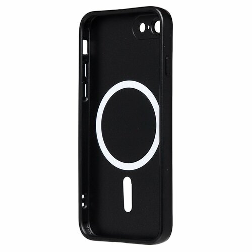 Накладка Apple iPhone 7/8/SE 2020 черный матовый со стеклами на камере силикон SafeMag - 4