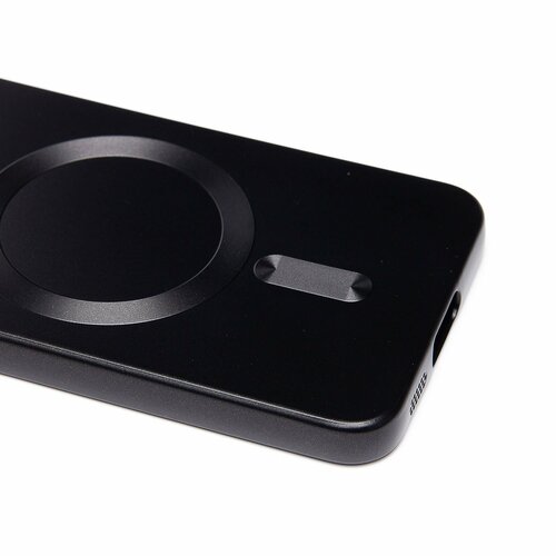 Накладка Samsung S23 черный матовый со стеклами на камере силикон SafeMag - 6