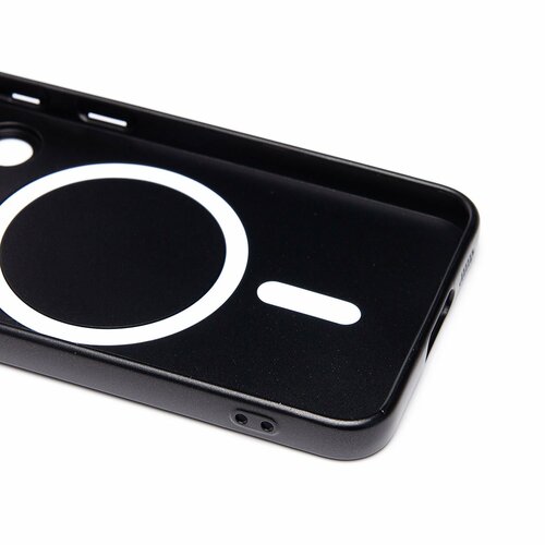 Накладка Samsung S23 черный матовый со стеклами на камере силикон SafeMag - 7