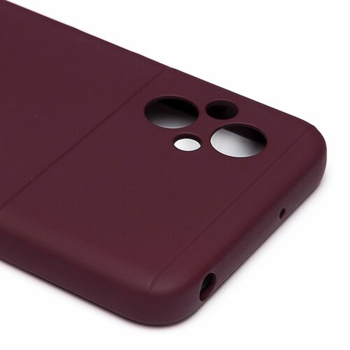 Накладка Xiaomi Poco M5 бордовый Silicone Case Full без лого - 4