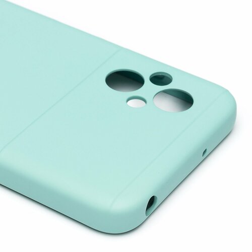 Накладка Xiaomi Poco M5 мятный Silicone Case Full без лого - 4