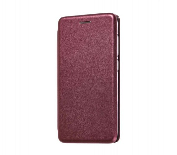 Чехол-книжка Realme C20/C11 2021 бордовый горизонтальный Fashion Case