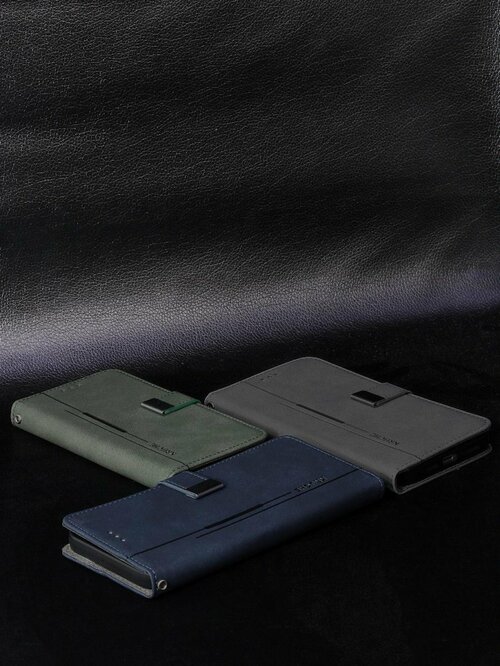 Чехол-книжка Samsung A32 4G серый горизонтальный с магнитом Kruche Flip Classic - 8