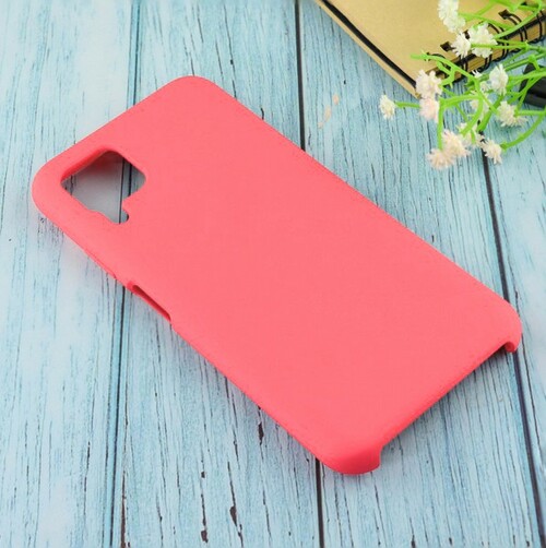 Накладка Samsung A12/M12 розовый Silicone Case без лого